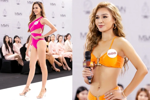Thí sinh Hoa hậu Siêu quốc gia Việt Nam nóng bỏng với bikini
